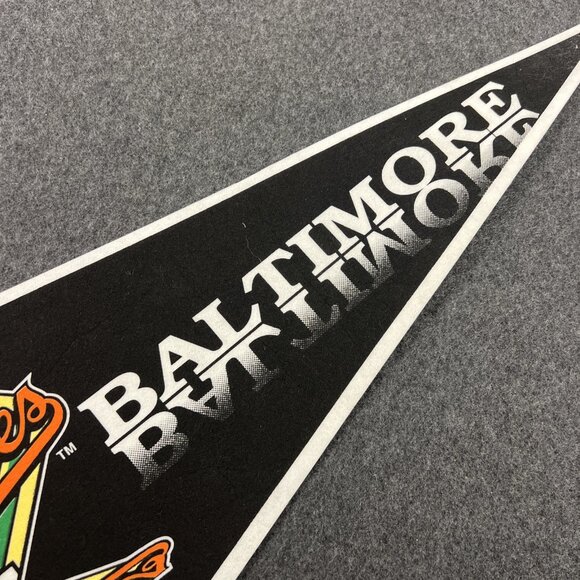 Vintage 1995 Baltimore Orioles Full Size Pennant Flag by Tag Express - Picture 3 of 9
